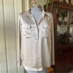 L’AGENCE Gray Long Sleeve Blouse